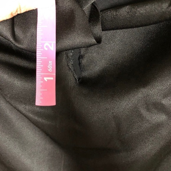 Galvan London Tunic Top Satin Long Sleeve Cold Shoulder Tie Back Black Size 2 - Picture 9 of 15